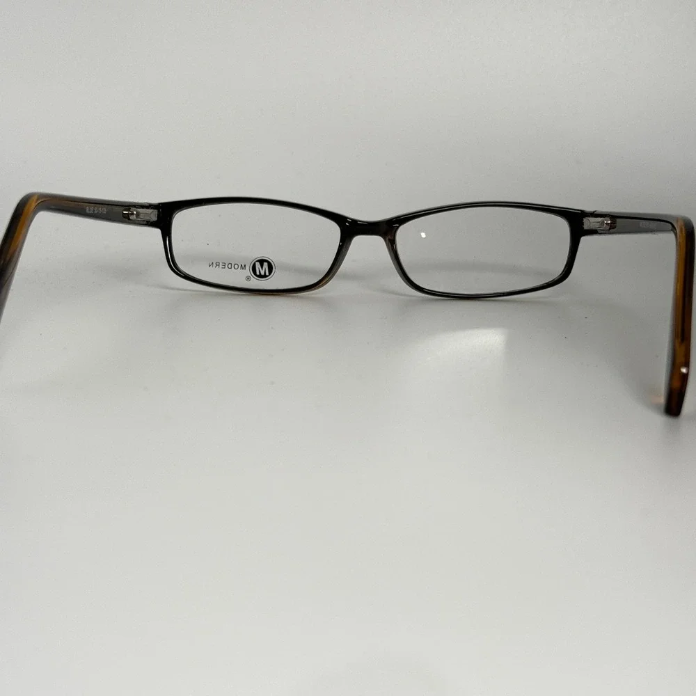Modern Optical Brave Eyeglasses Frames Blue Tortoise Rectangular 50-15-135 22729